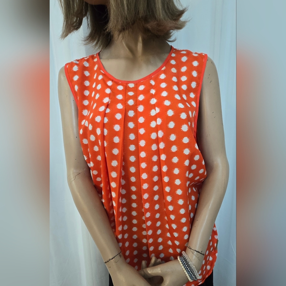 Michael Kors Polka Dot Sleeveless Blouse.  Pristine Condition.